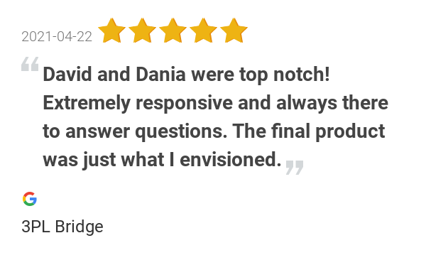 5 star website design review from 3PL Bridge