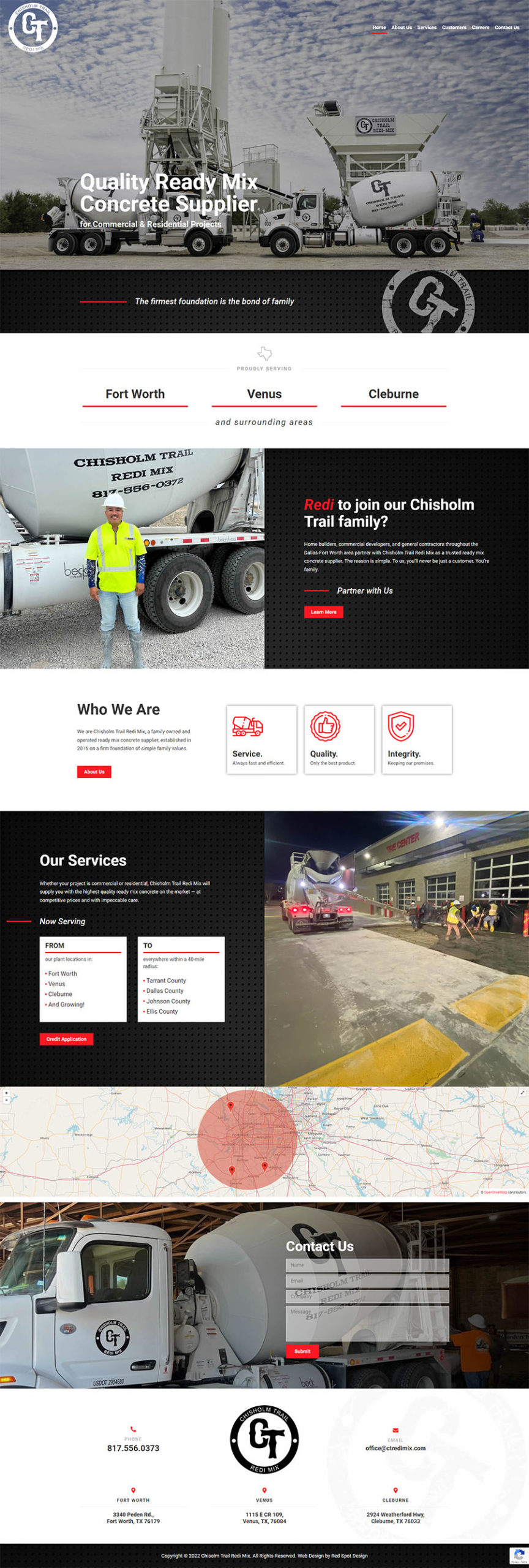Chisholm Trail Redi Mix Website Design 3340 Peden Rd Fort Worth TX 76179