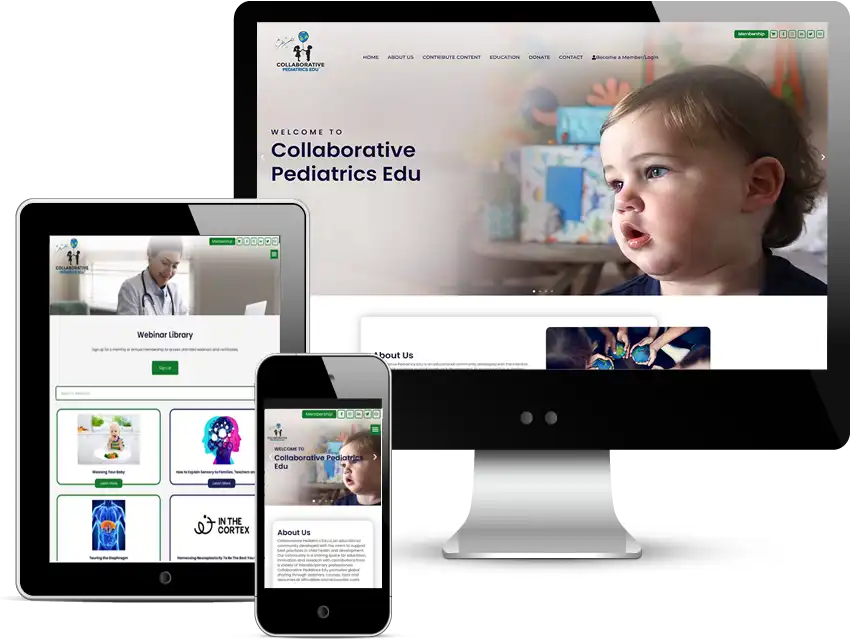 Custom Website Design for Austin Texas based Collaborative Pediatrics Edu