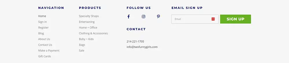 Examples of Website Footers6