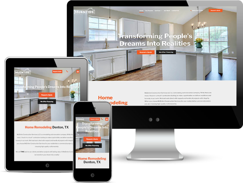 Home Remodeling Company Website Design