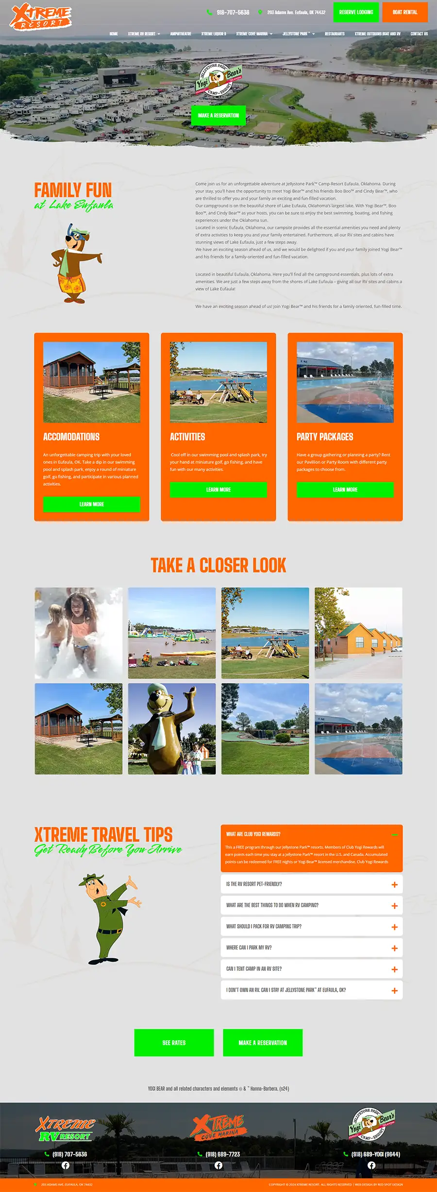 Jellystone Park Camp-Resort Eufaula, Oklahoma website design