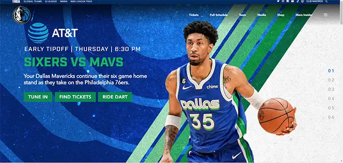 Sports Teams use WordPress- Dallas Mavericks