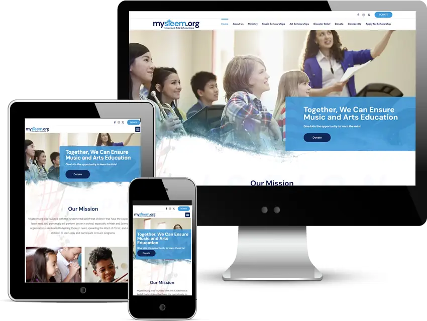 Website Re-Designed for Music and Arts Scholarship Organization