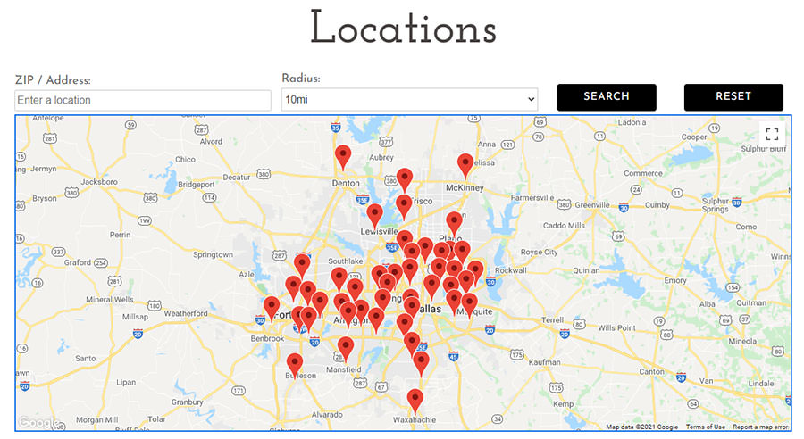 What to Include in a Restaurant Website - map and locations