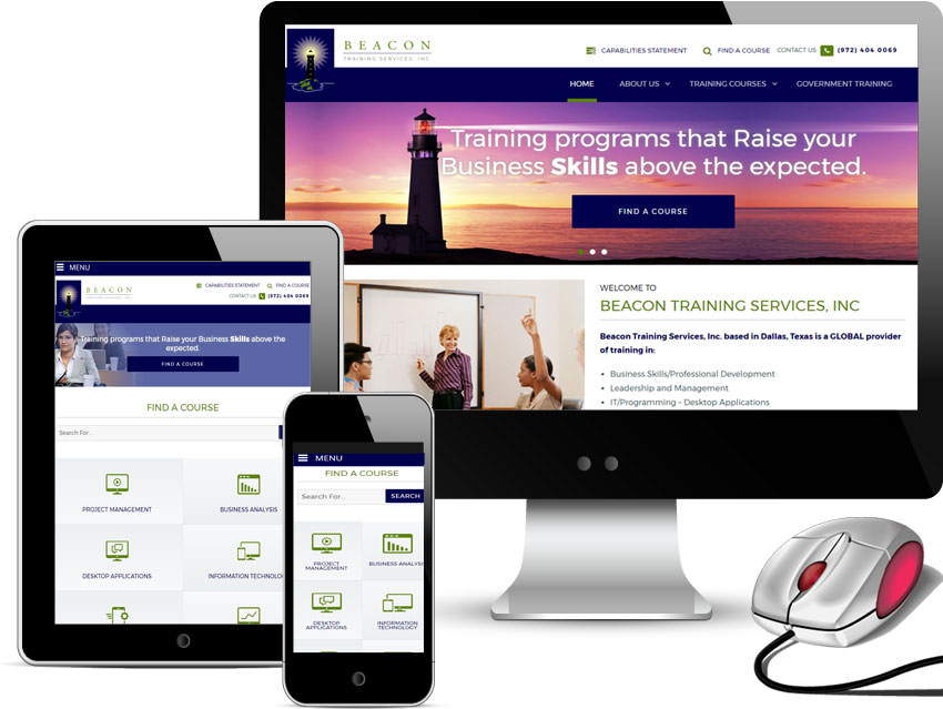 responsive website for beacontraining.com