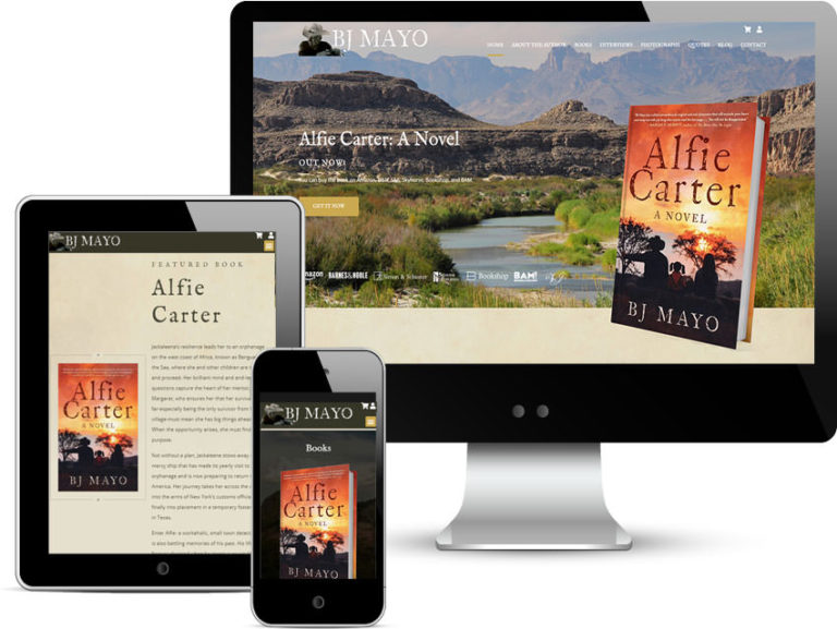 author web design for BJ Mayo