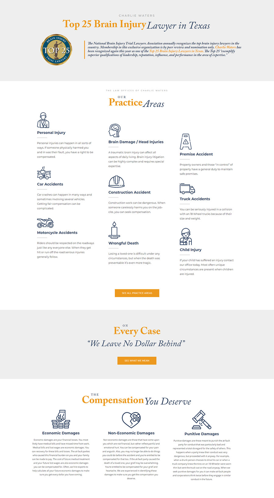 attorney law firm website design in dallas