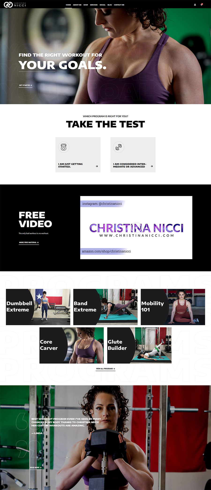 ecommerce website design for Christinanicci.com