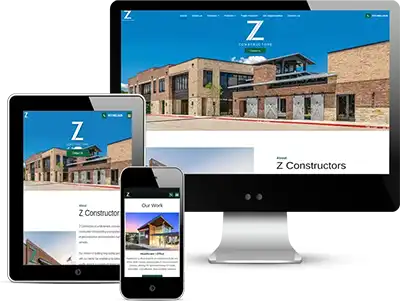 construction company website design for zconstructors2