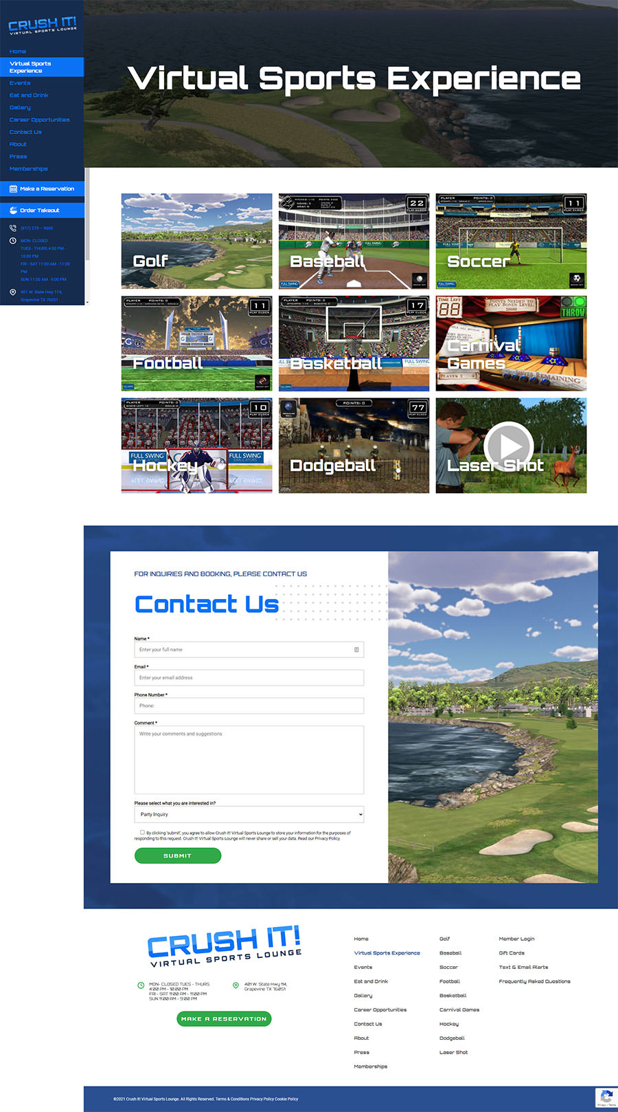 crushitsports website design 401 W State Hwy 114 Grapevine TX 76051