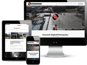 custom website designed for dallas based Concrete Asphalt Paving Inc