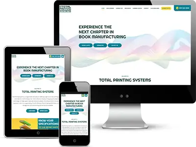 custom website designed for total printing systems Newton IL