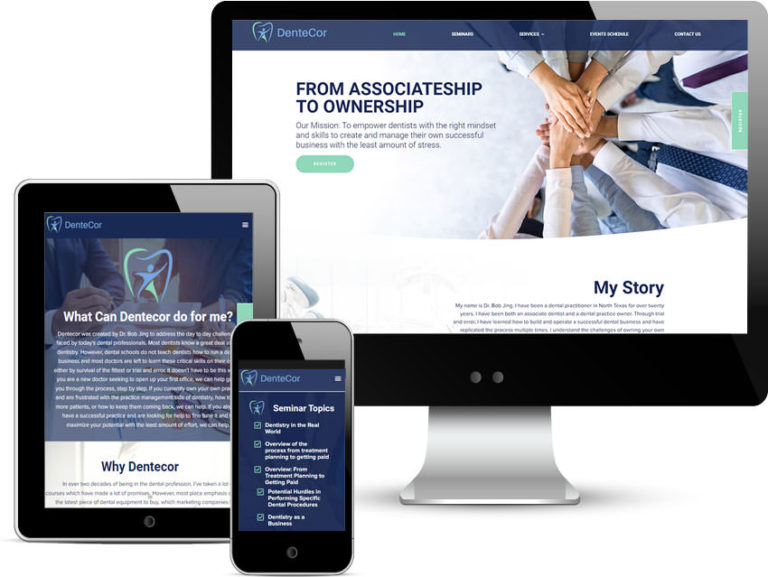 dentecor website design fort worth