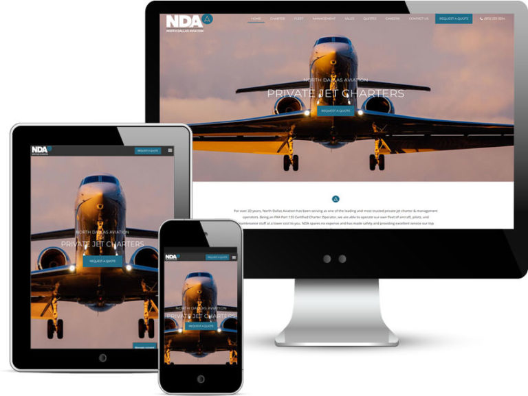 North Dallas Aviation website design 4565 Claire Chennault St Suite 100 Addison Texas 75001