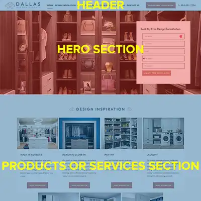What to include on home page layout sections