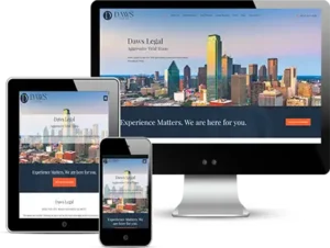 law firm website designed for daws legal frisco texas