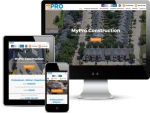 custom web design for mypro construction