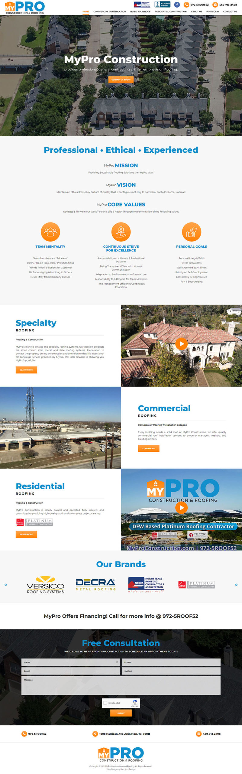 custom website design arlington texas