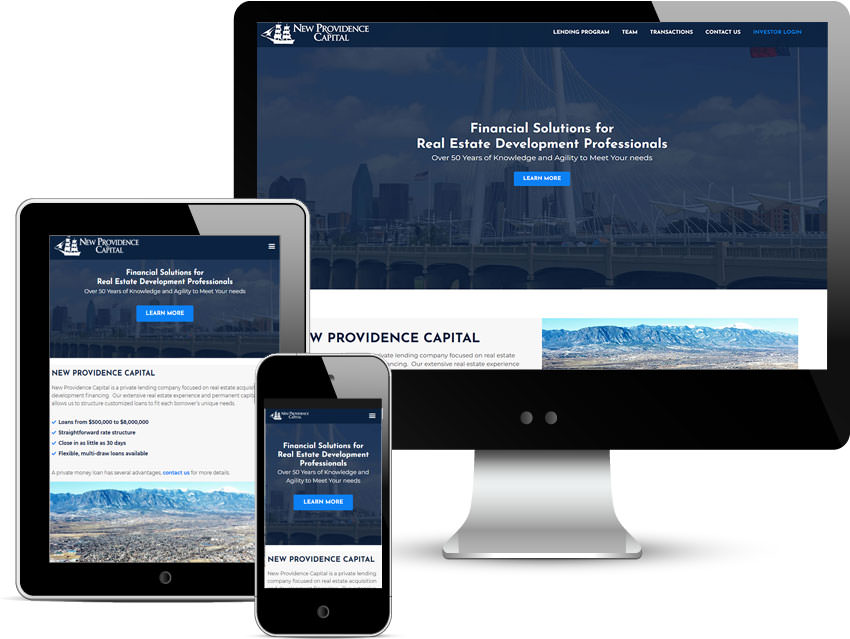 New Web Design for New Providence Capital 4809 Cole Avenue Suite 335 Dallas, Texas 75205