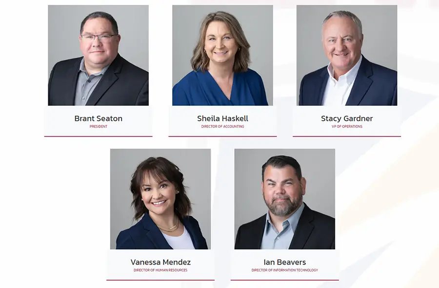 our team section on website design