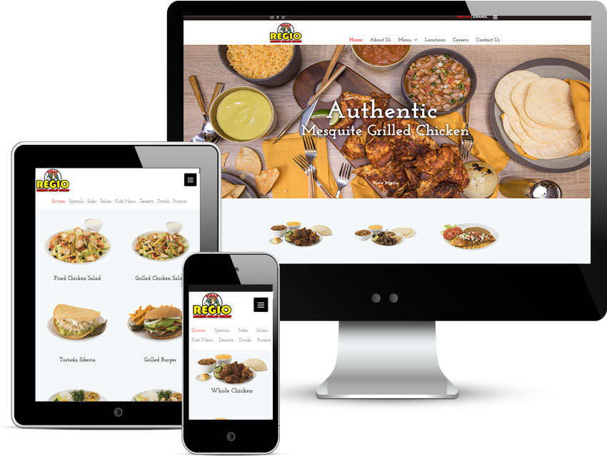 pollo regio restaurant web design