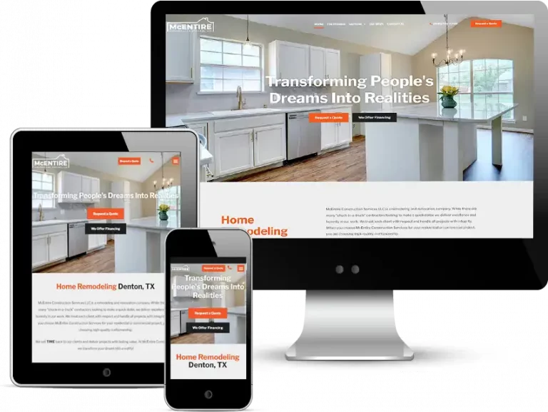 remodeling company web design