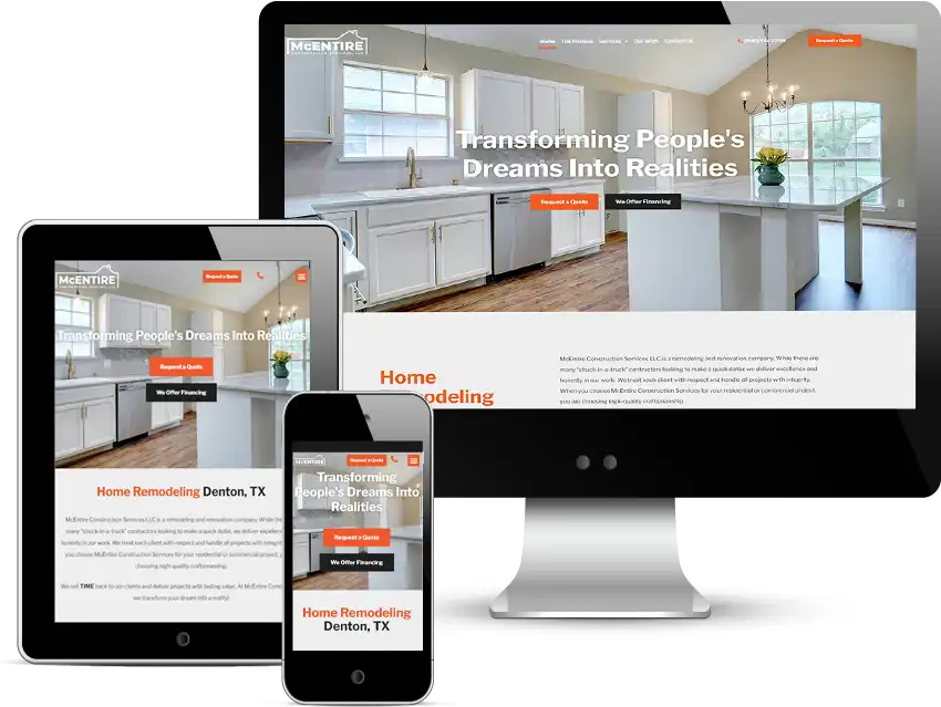 remodeling company web design