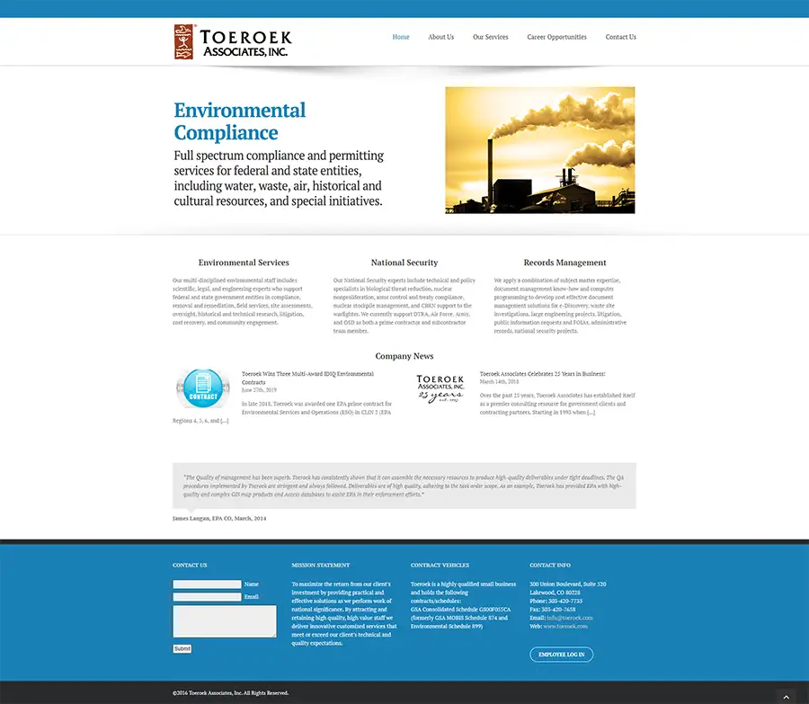 toeroek.com BEFORE website redesign