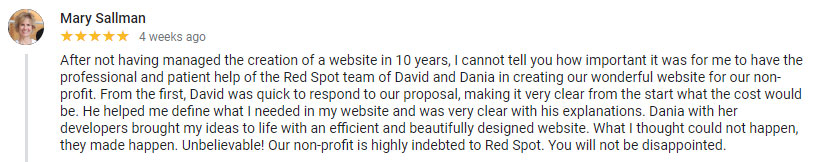 5 start non profit web design review