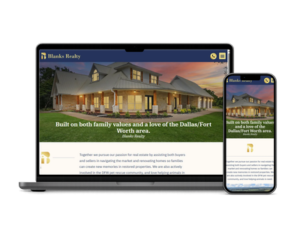 Blanks Realty website design portfolio project by Red Spot Design