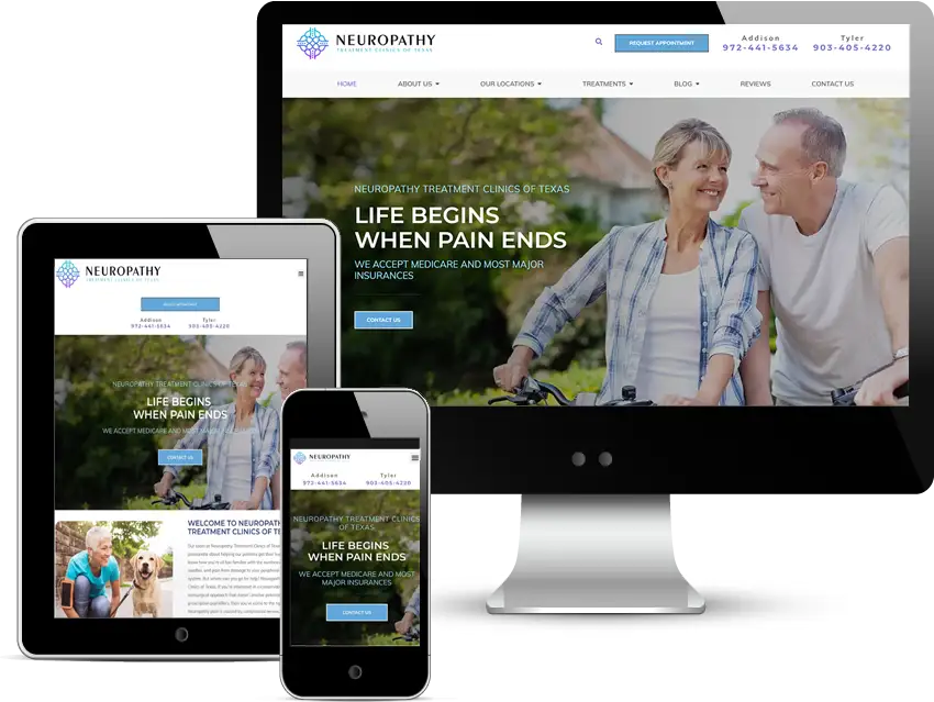 web design for Neuropathy Treatment center