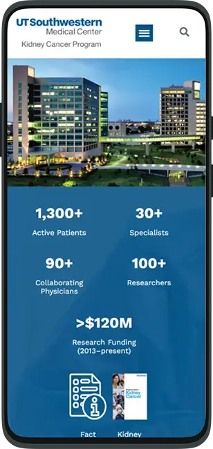 web design for UT-Southwestern-Medical-Center