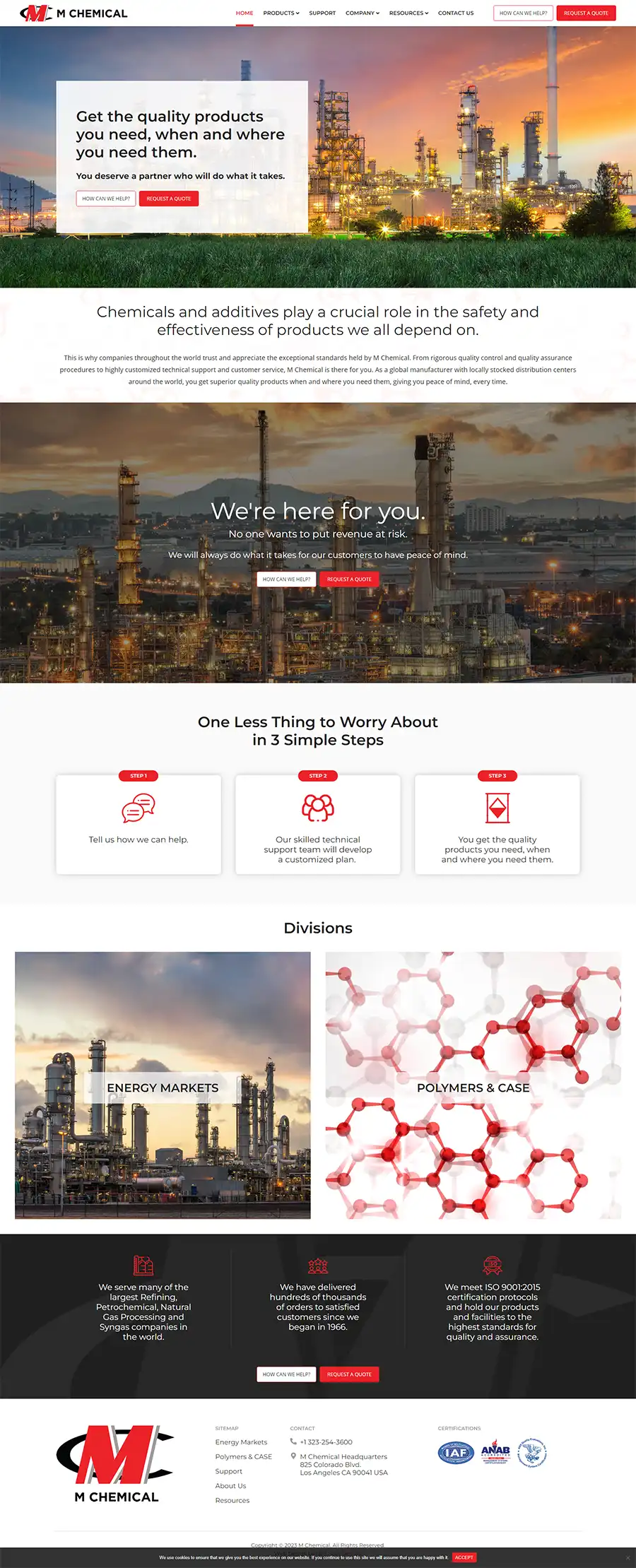 web design for mchemical