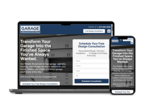 Garage Organization Pros website design portfolio project by Red Spot Design