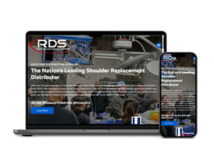 Redstone Distribution Services website design portfolio project by Red Spot Design