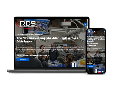 Redstone Distribution Services website design portfolio project by Red Spot Design