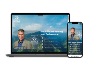 Restored To Freedom website design portfolio project by Red Spot Design