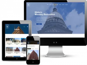 after website re-design for frontier waterproofing in denton texas