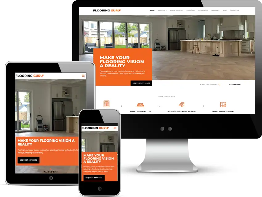 website design for flooring contractor website