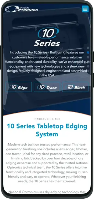 website design for nationaloptronics