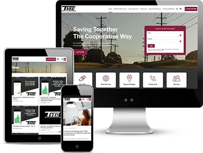website designed for Trinity Valley Electric Cooperative kaufman texas