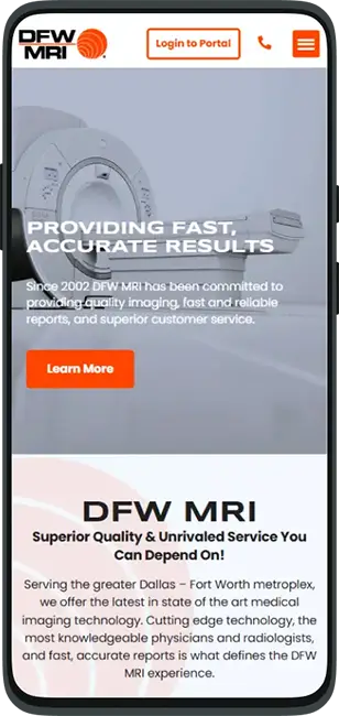 website designed for dfwopenmri