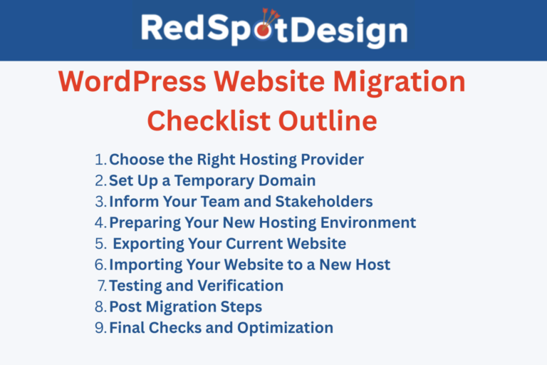 wordpress migration checklist outline