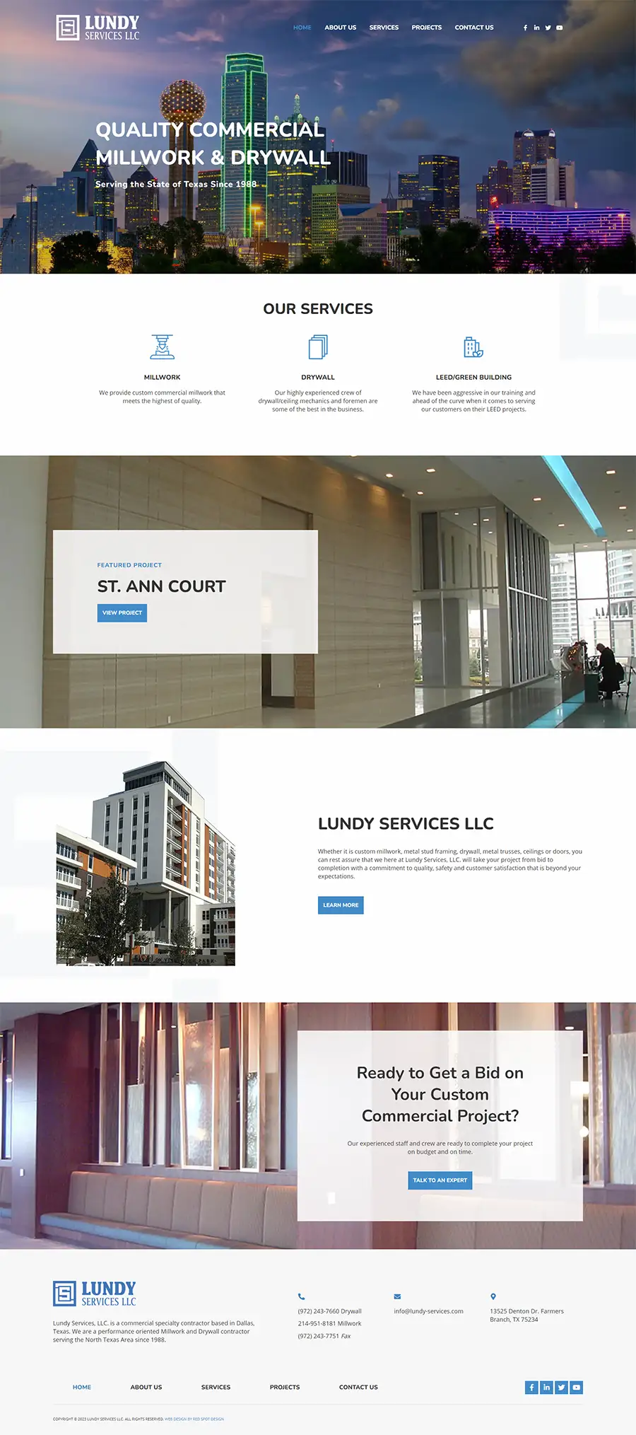 wordpress web design for lundy services