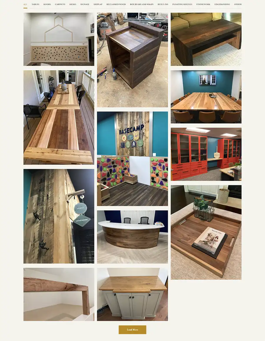 wordpress web design with inspiration photo gallery for harmony custom woodworks georgia