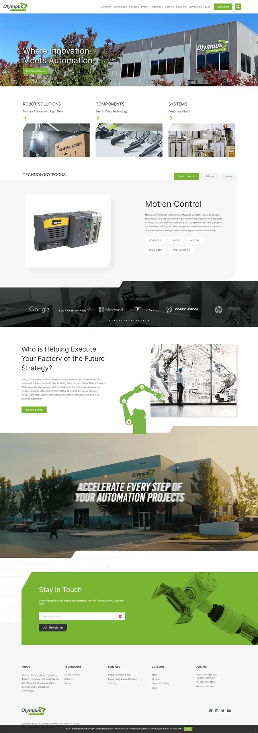 wordpress website design for robotics company