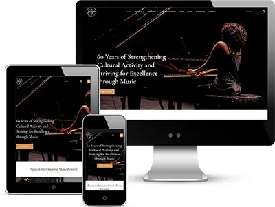 wordpress website designed for Popayan International Music Festival